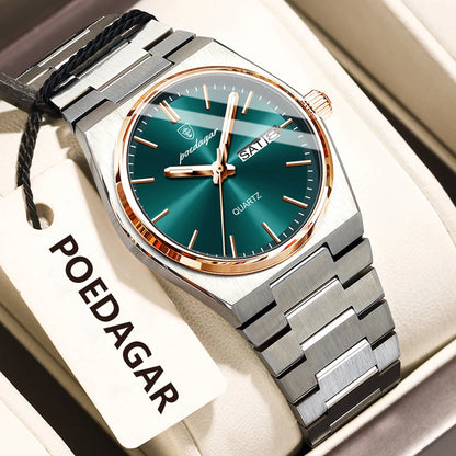 POEDAGAR 786 Luxury Ladies Watch | Stainless Steel Waterproof Quartz Dress Watch
