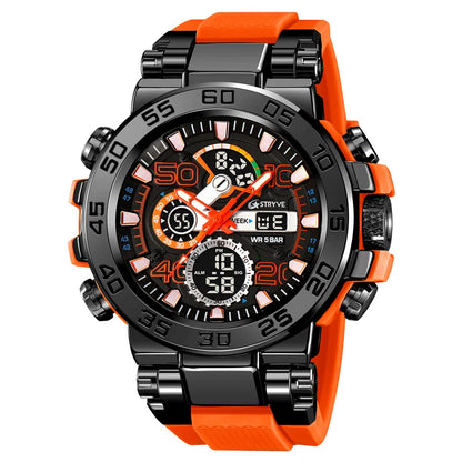 STRYVE S8030 Sports Watch – Large 55mm Dual Display Analog Digital Watch - Top G Watches