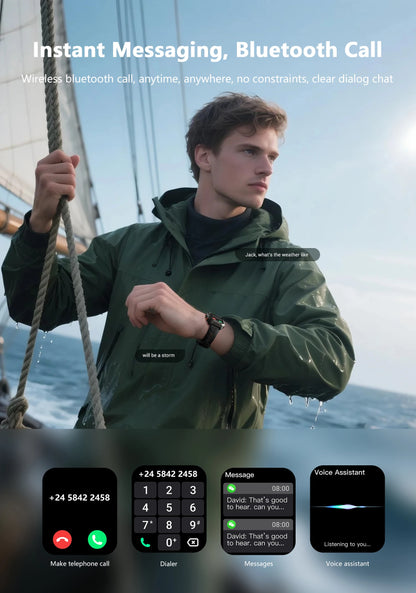 Blackview W80 Pro GPS Rugged Smartwatch – LED Flashlight, Bluetooth Calling