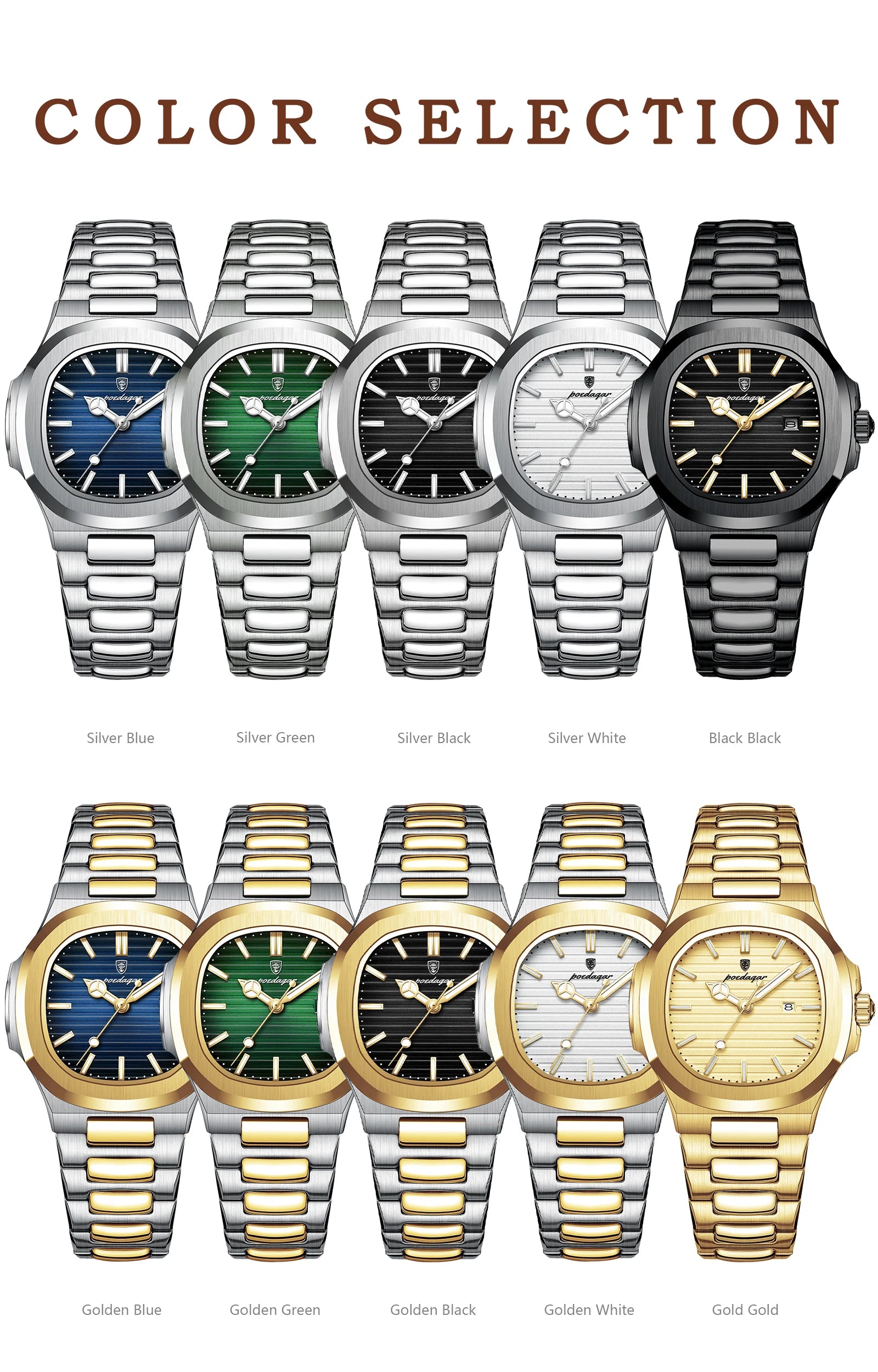 Luxury Poedagar P789 Waterproof Stainless-Steel Quartz Ladies Watch - Top G Watches