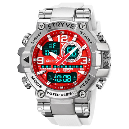 STRYVE S8025 Digital Analog Sports Watch – Shockproof Waterproof Dual Display - Top G Watches