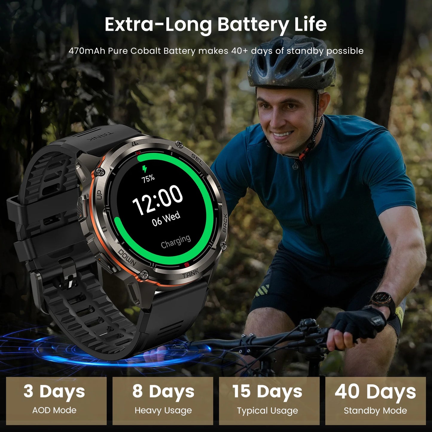 KOSPET TANK T3 Ultra 2 – Rugged Dual-Band GPS Smartwatch