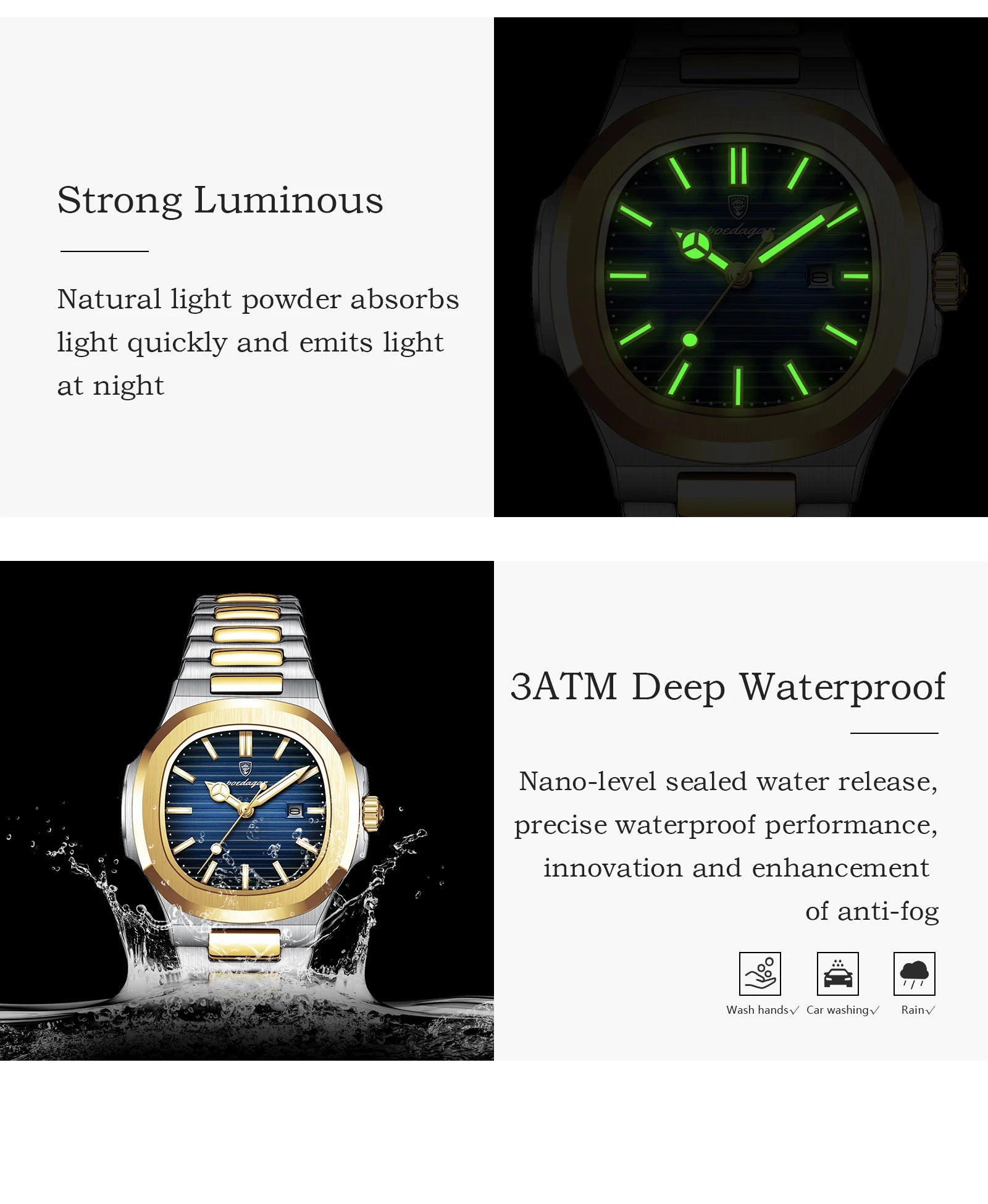 Luxury Poedagar P789 Waterproof Stainless-Steel Quartz Ladies Watch - Top G Watches