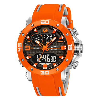 STRYVE S8032 Sports Watch – Bold Dual Display Analog Digital Watch - Top G Watches