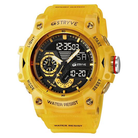 STRYVE S8029 Phantom Tactical Digital Analog Sports – Waterproof Military Watch - Top G Watches