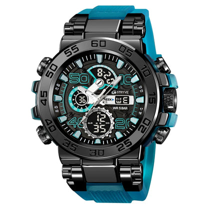 STRYVE S8030 Sports Watch – Large 55mm Dual Display Analog Digital Watch - Top G Watches