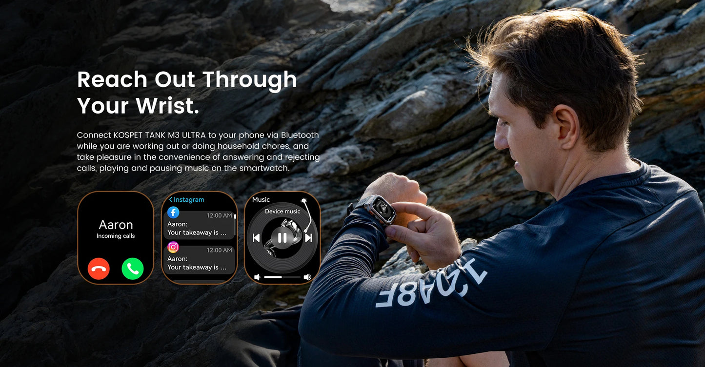 KOSPET TANK M3 Ultra – Rugged Dual-Band GPS Smartwatch
