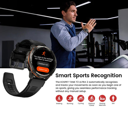 KOSPET TANK T3 Ultra 2 – Rugged Dual-Band GPS Smartwatch