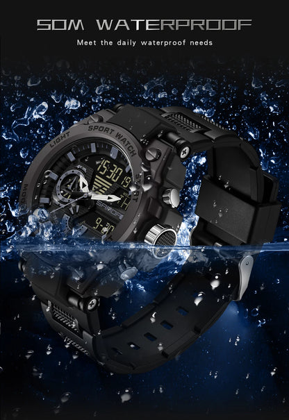 SANDA 3302 Digital LED Sports Watch - Waterproof Shock Resistant