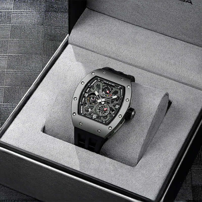 Official TSAR BOMBA Carbon Fibre Ceramic Kinetic Energy Automatic Watch – TB8212