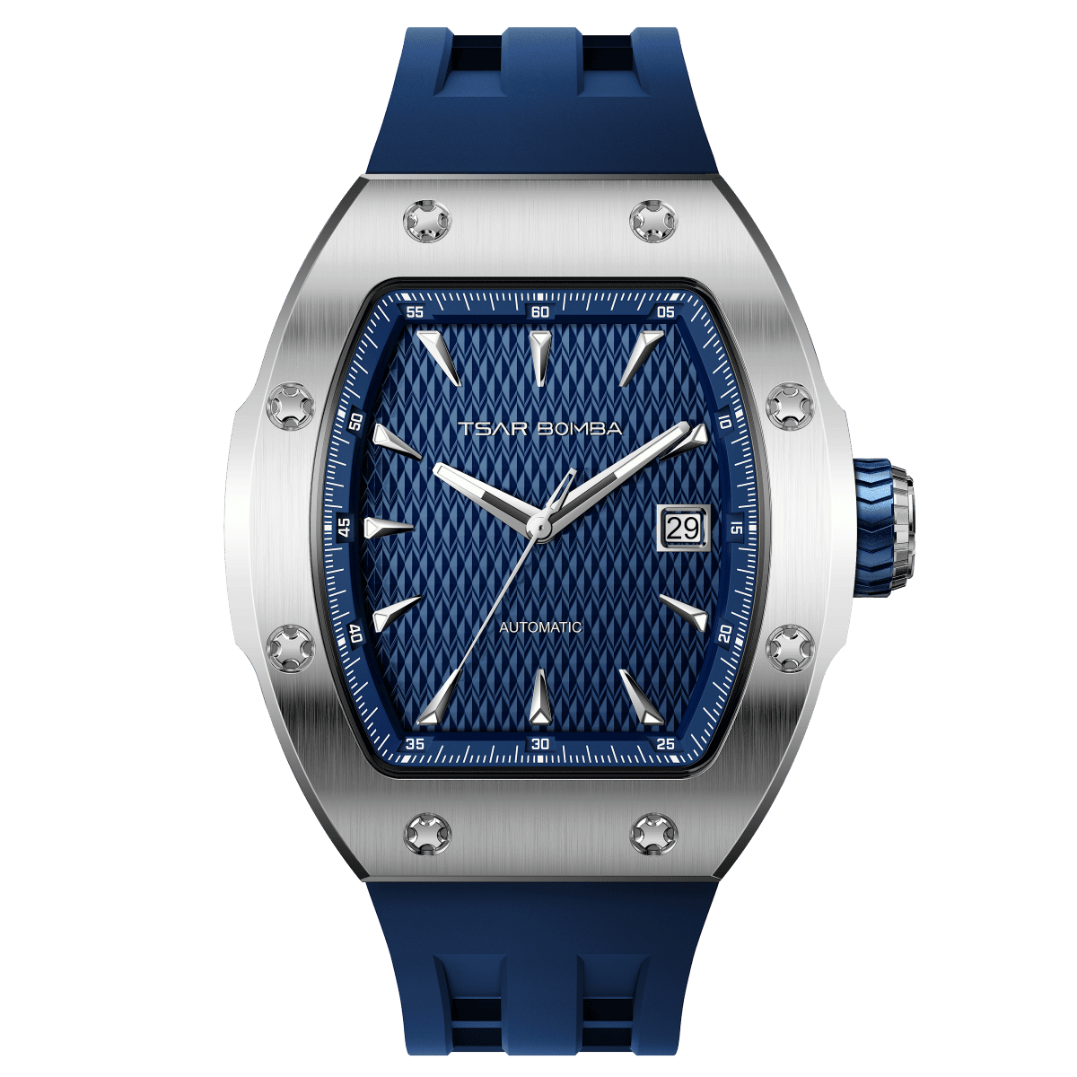 Official TSAR BOMBA Atomic Automatic Watch – Sapphire Crystal, Miyota Movement, 10ATM Luxury Sport – TB8218E - Top G Watches