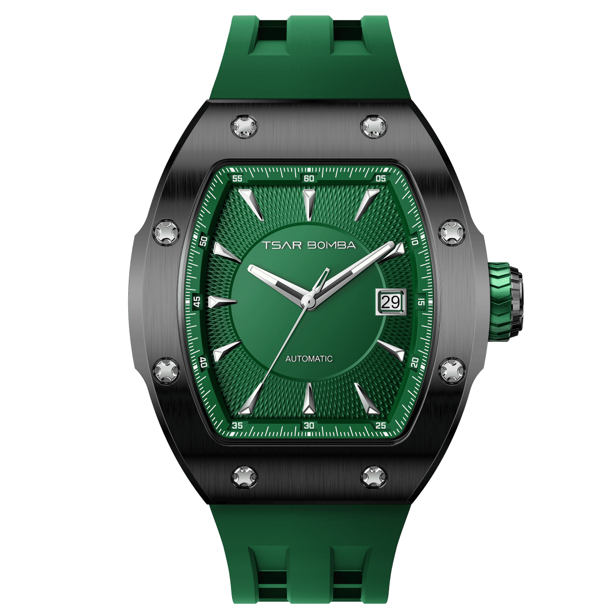 Official TSAR BOMBA Atomic Automatic Watch – Sapphire Crystal, Miyota Movement, 10ATM Luxury Sport – TB8218E - Top G Watches