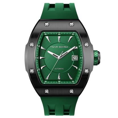 Official TSAR BOMBA Atomic Automatic Watch – Sapphire Crystal, Miyota Movement, 10ATM Luxury Sport – TB8218E - Top G Watches