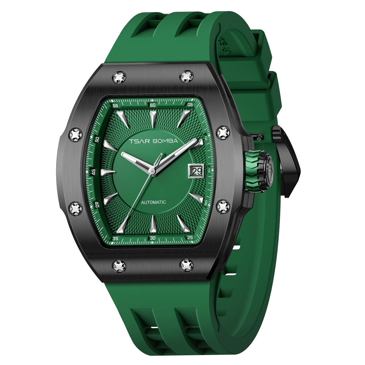 Official TSAR BOMBA Atomic Automatic Watch – Sapphire Crystal, Miyota Movement, 10ATM Luxury Sport – TB8218E - Top G Watches