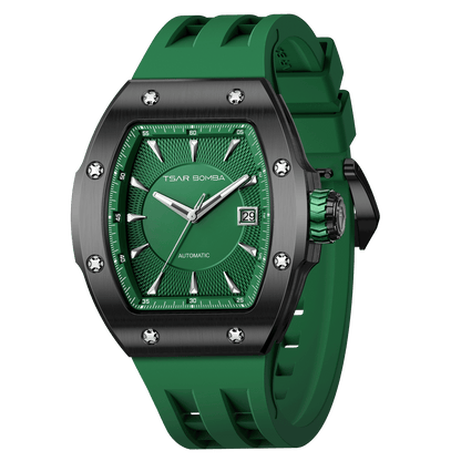 Official TSAR BOMBA Atomic Automatic Watch – Sapphire Crystal, Miyota Movement, 10ATM Luxury Sport – TB8218E - Top G Watches