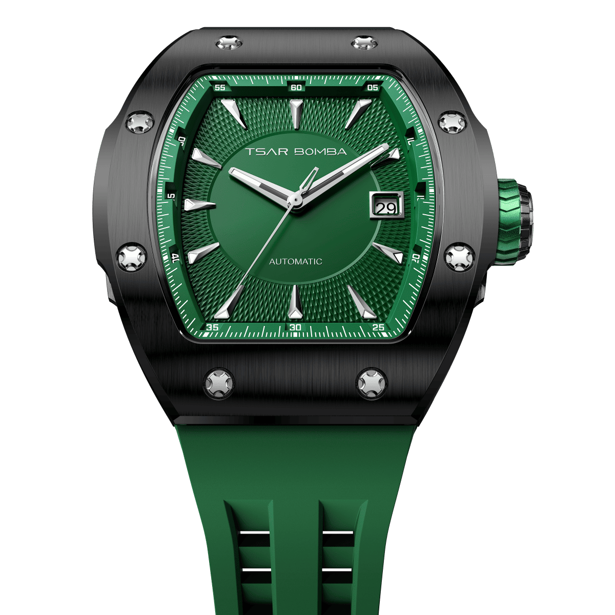 Official TSAR BOMBA Atomic Automatic Watch – Sapphire Crystal, Miyota Movement, 10ATM Luxury Sport – TB8218E - Top G Watches