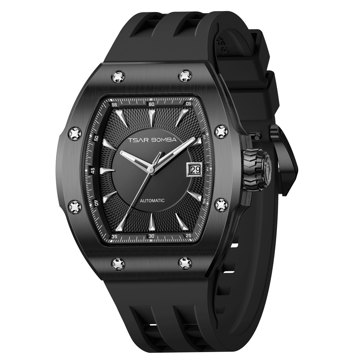 Official TSAR BOMBA Atomic Automatic Watch – Sapphire Crystal, Miyota Movement, 10ATM Luxury Sport – TB8218E - Top G Watches