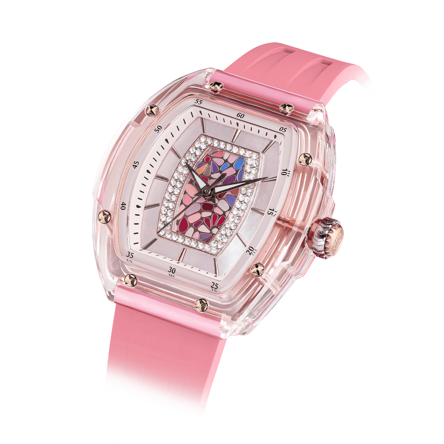Official Tsar Bomba Swiss Acrylic Elemental Ladies Series Watch - TB8219 Nucleus Femme 02 - Top G Watches