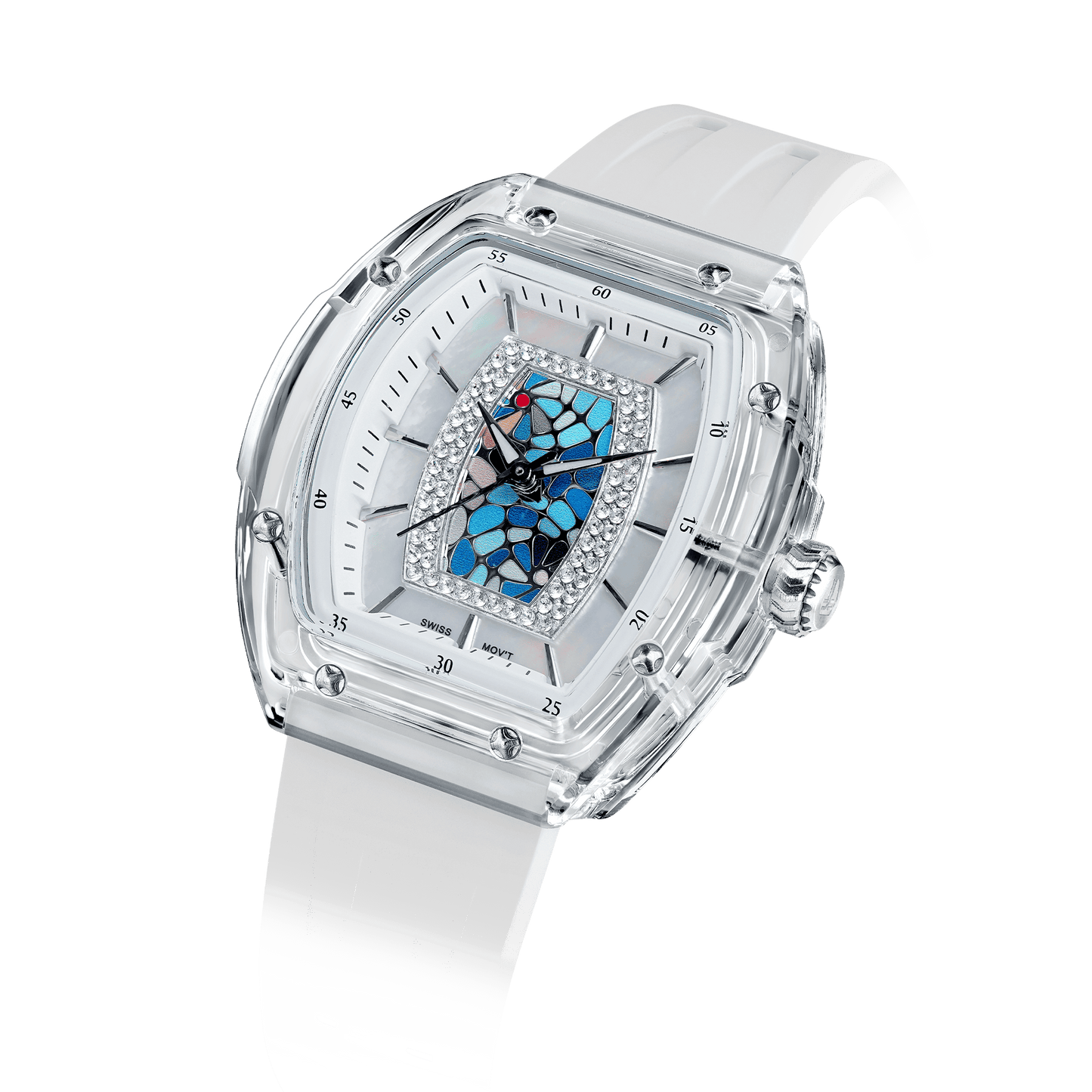 Official Tsar Bomba Swiss Acrylic Elemental Ladies Series Watch - TB8219 Nucleus Femme 02 - Top G Watches
