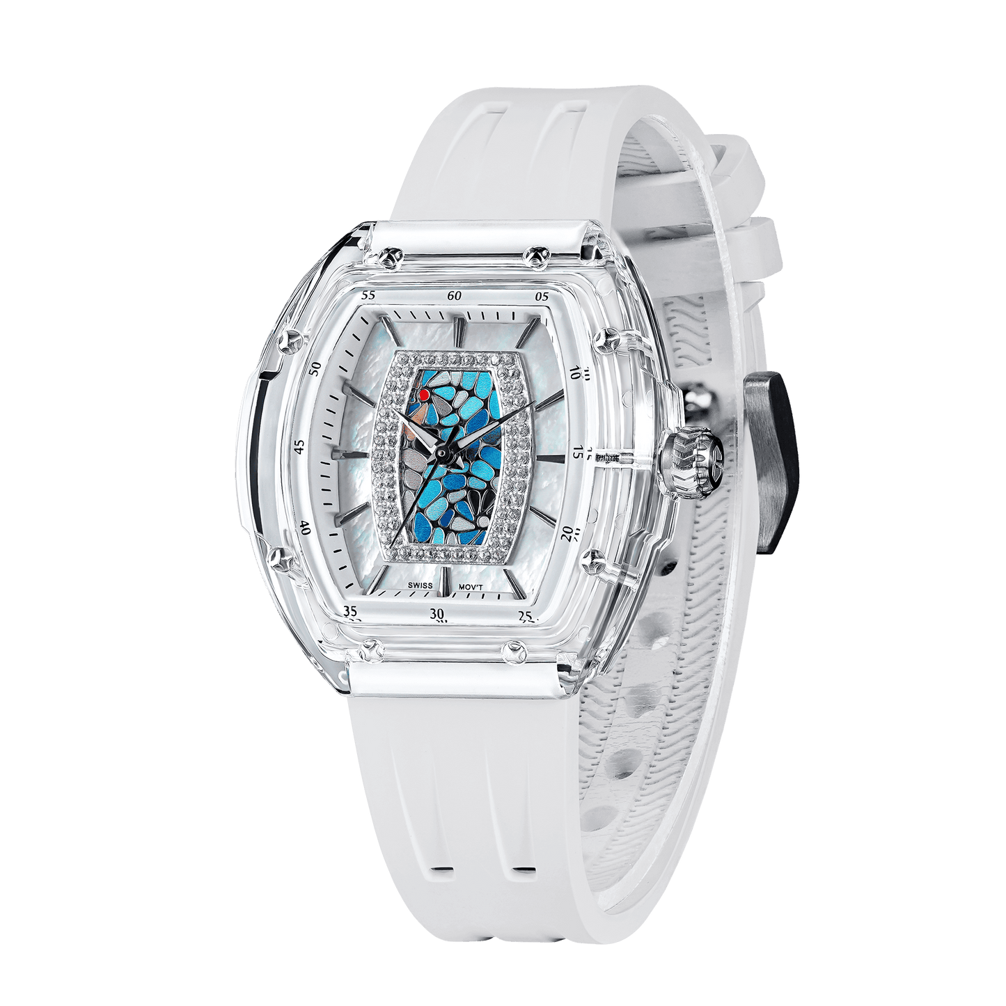 Official Tsar Bomba Swiss Acrylic Elemental Ladies Series Watch - TB8219 Nucleus Femme 02 - Top G Watches