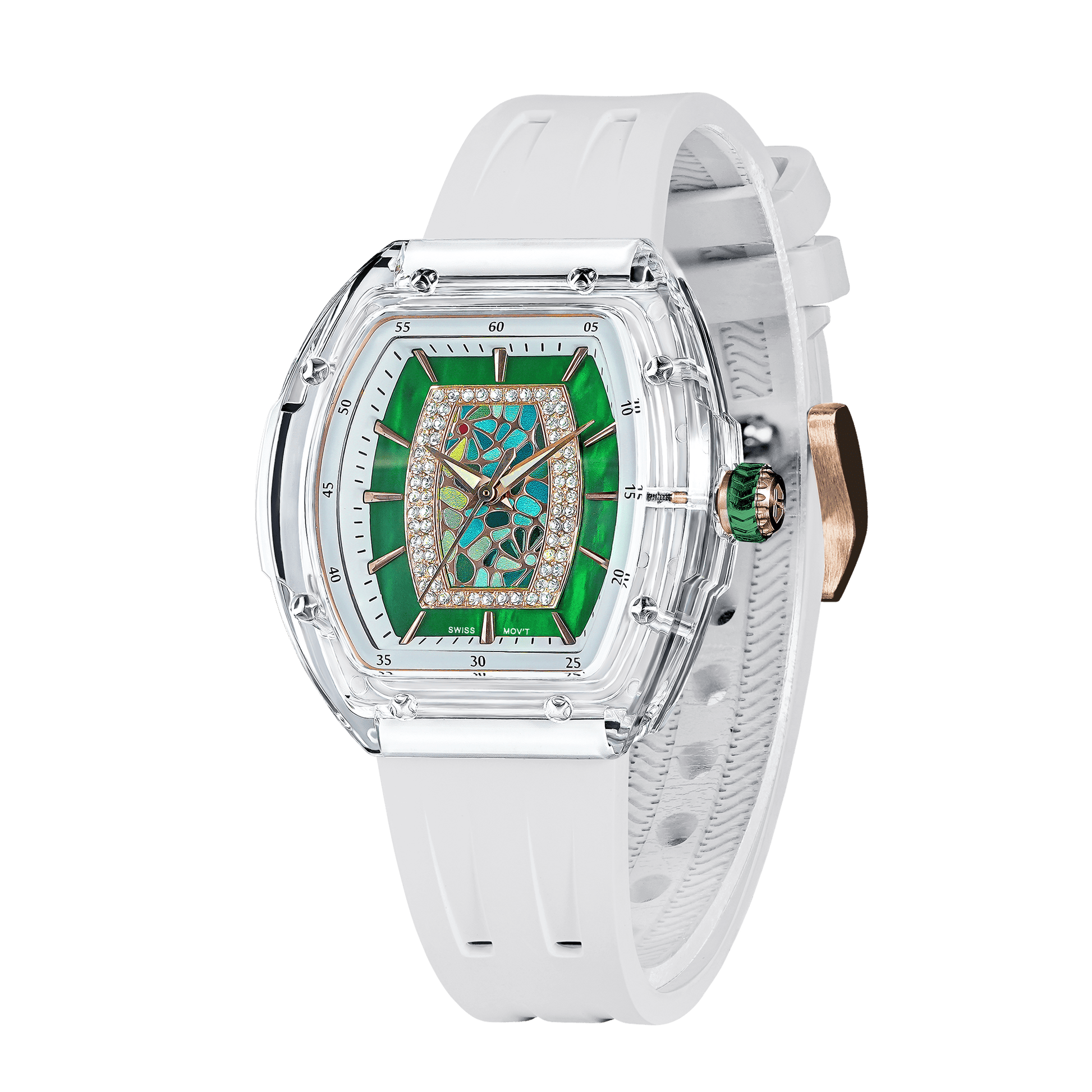 Official Tsar Bomba Swiss Acrylic Elemental Ladies Series Watch - TB8219 Nucleus Femme 02 - Top G Watches