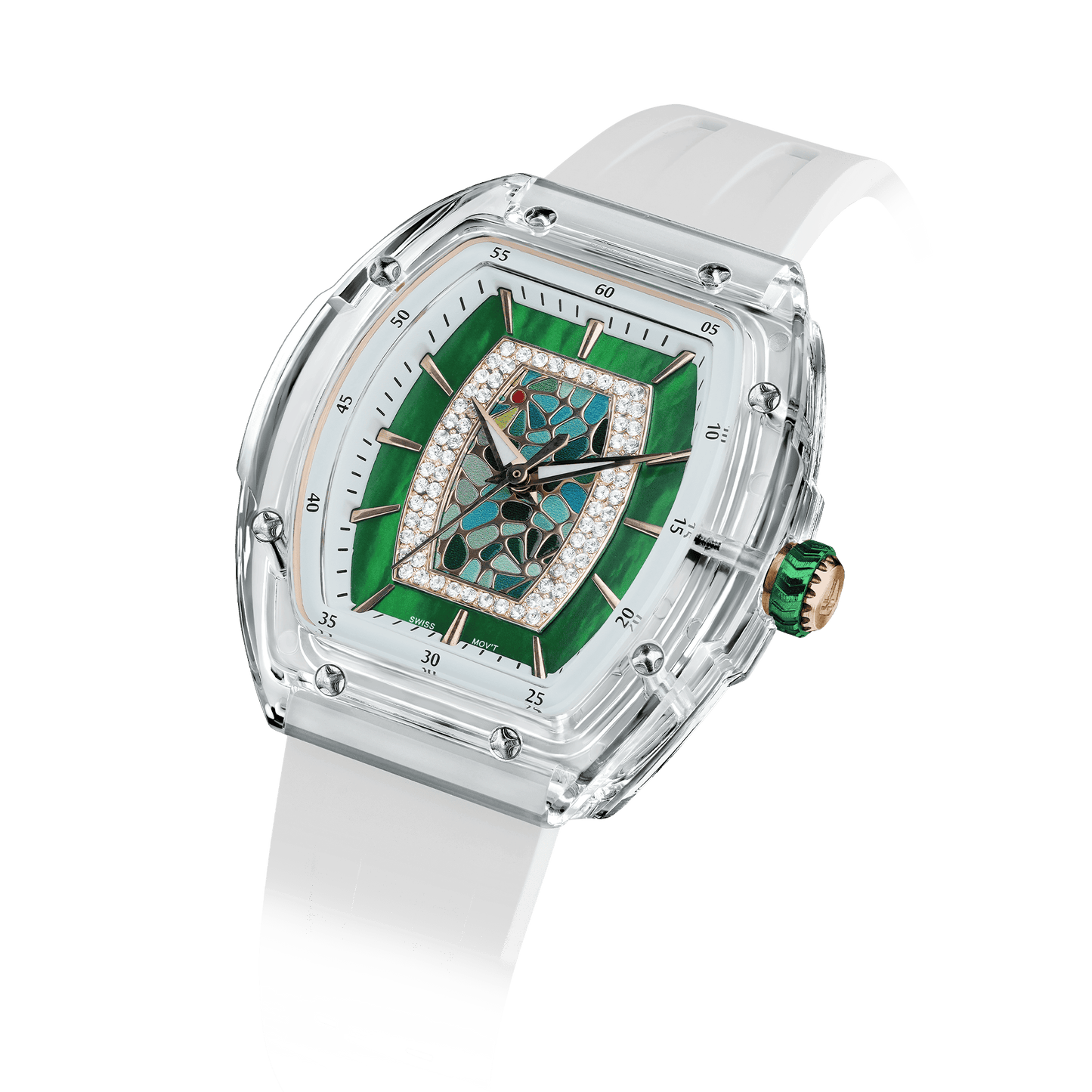 Official Tsar Bomba Swiss Acrylic Elemental Ladies Series Watch - TB8219 Nucleus Femme 02 - Top G Watches