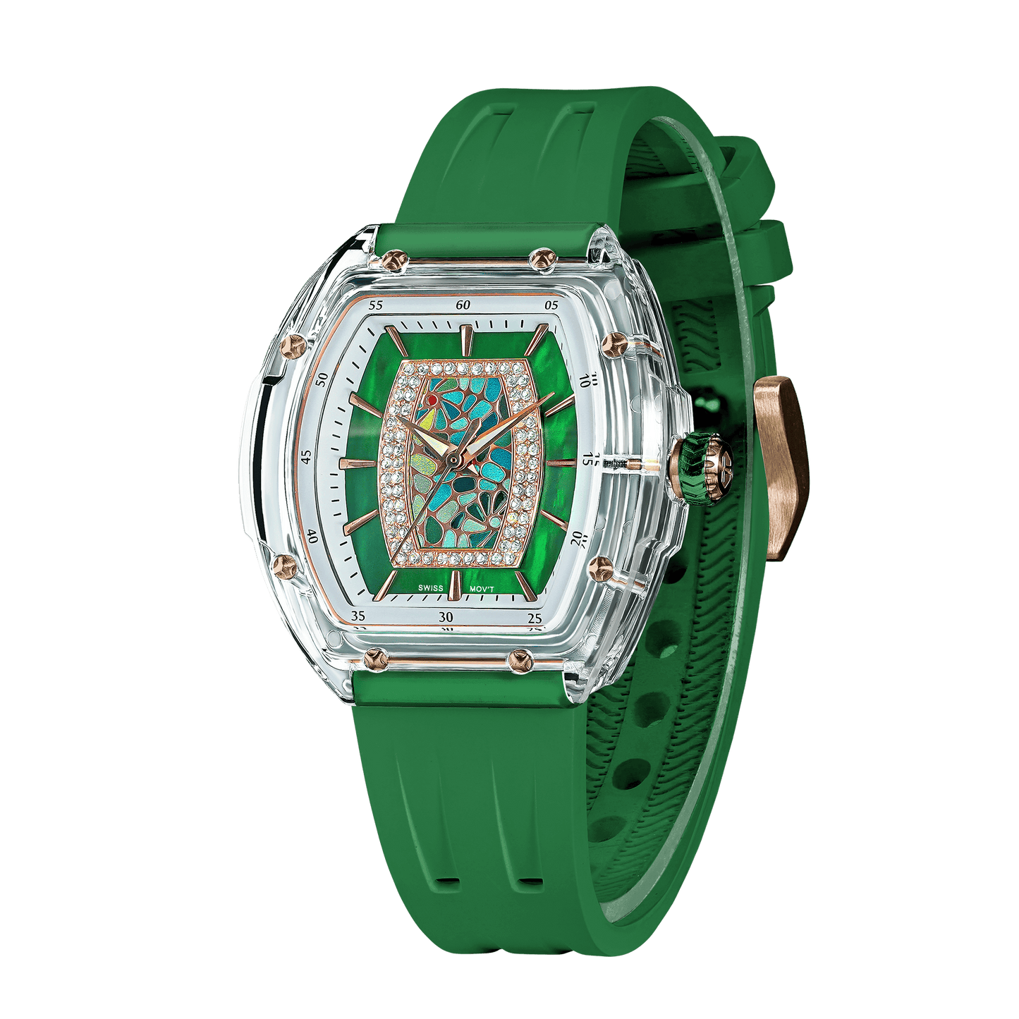 Official Tsar Bomba Swiss Acrylic Elemental Ladies Series Watch - TB8219 Nucleus Femme 02 - Top G Watches