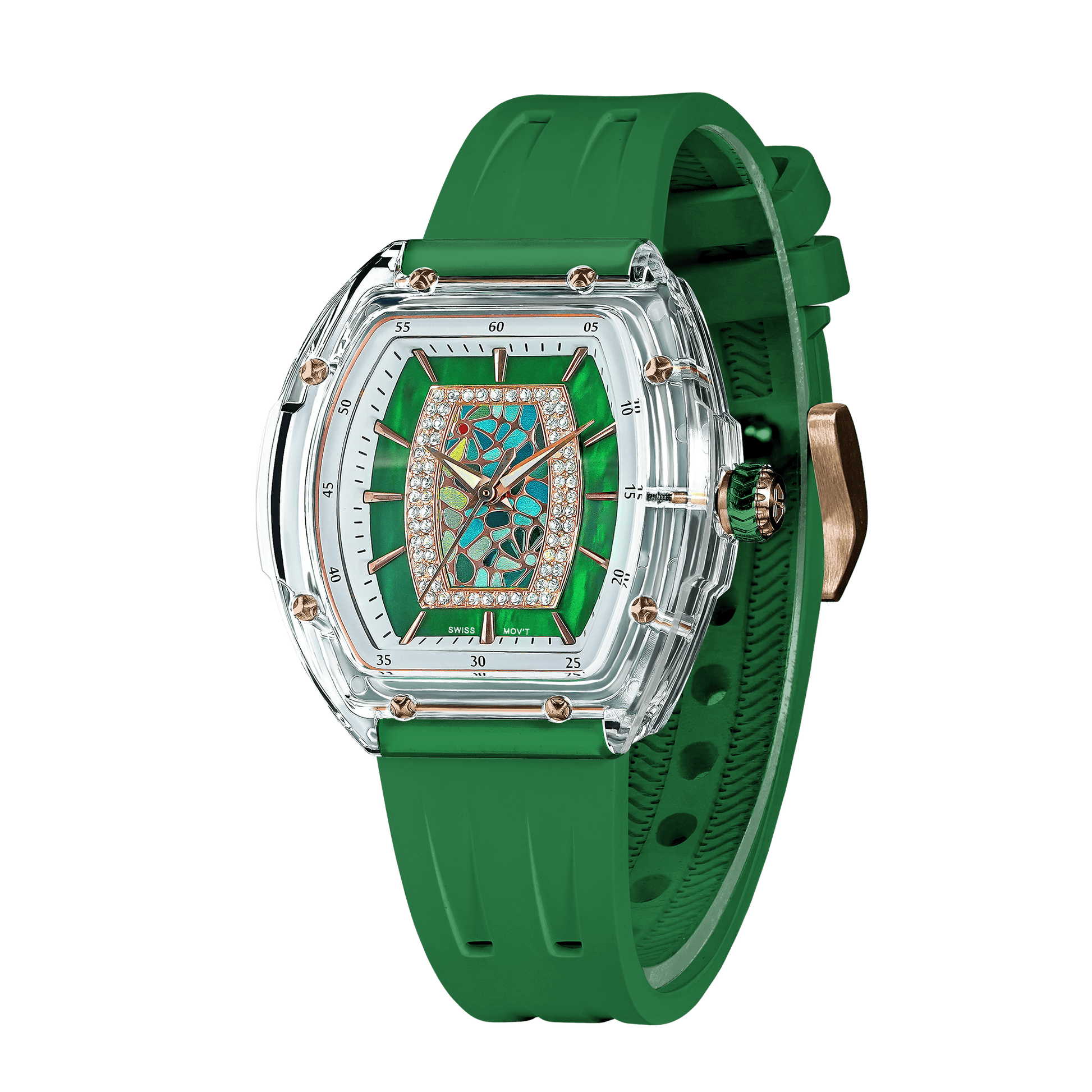Official Tsar Bomba Swiss Acrylic Elemental Ladies Series Watch - TB8219 Nucleus Femme 02 - Top G Watches