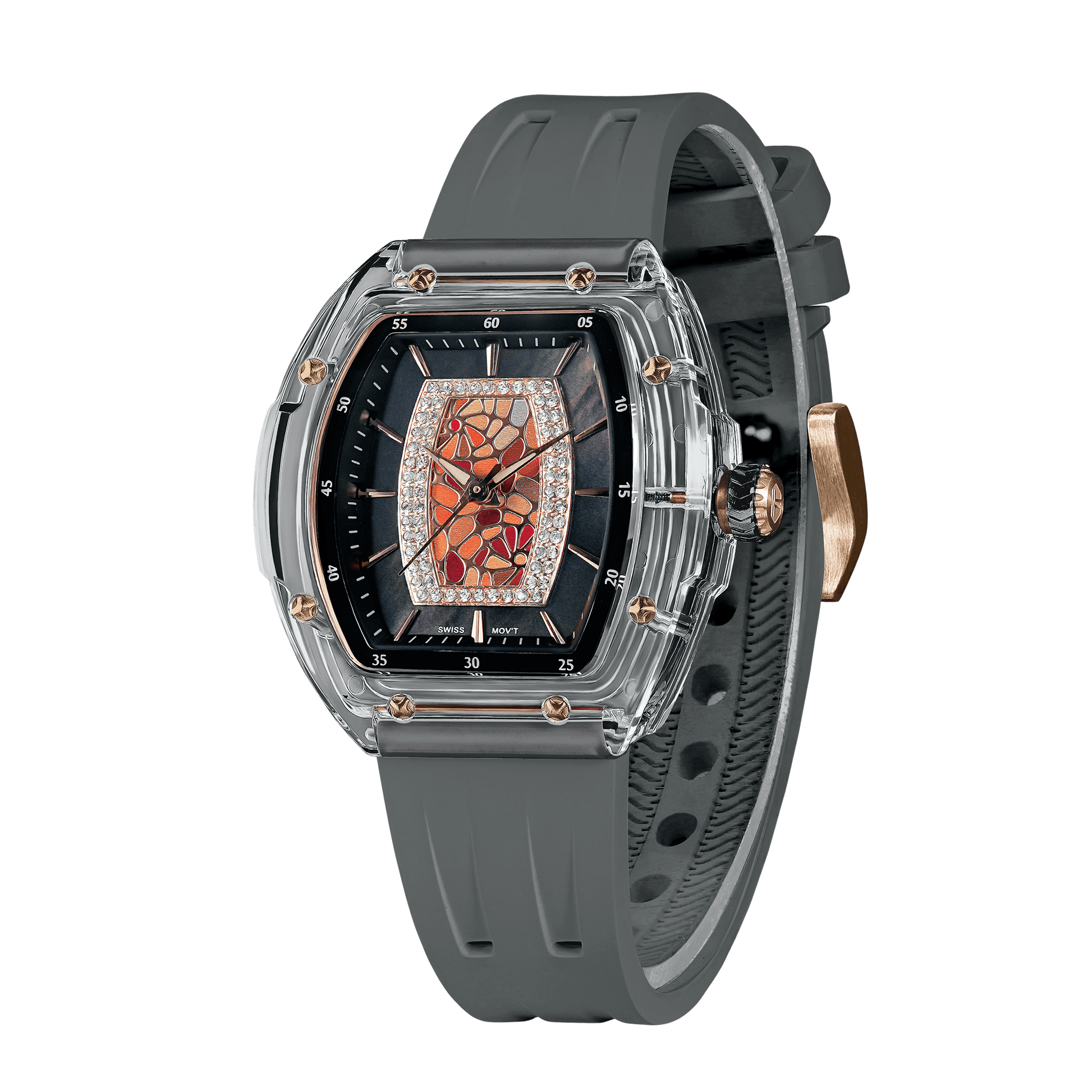 Official Tsar Bomba Swiss Acrylic Elemental Ladies Series Watch - TB8219 Nucleus Femme 02 - Top G Watches