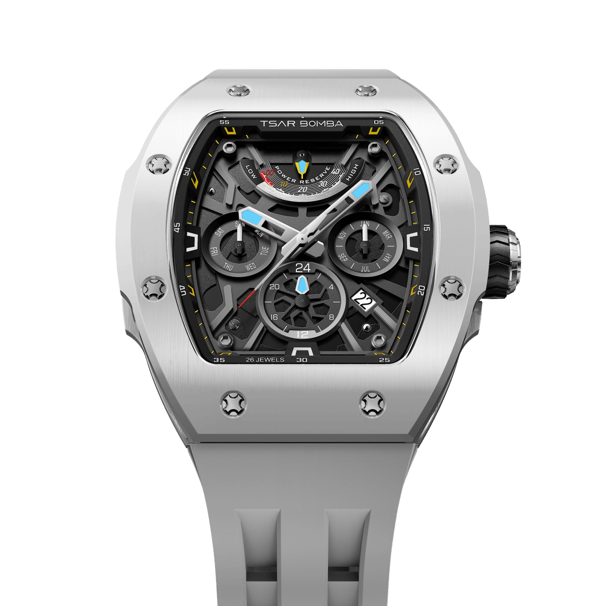 Official TSAR BOMBA – Full Ceramic Automatic Skeleton Watch (Miyota 9100) - TB8222C