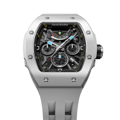 Official TSAR BOMBA – Full Ceramic Automatic Skeleton Watch (Miyota 9100) - TB8222C