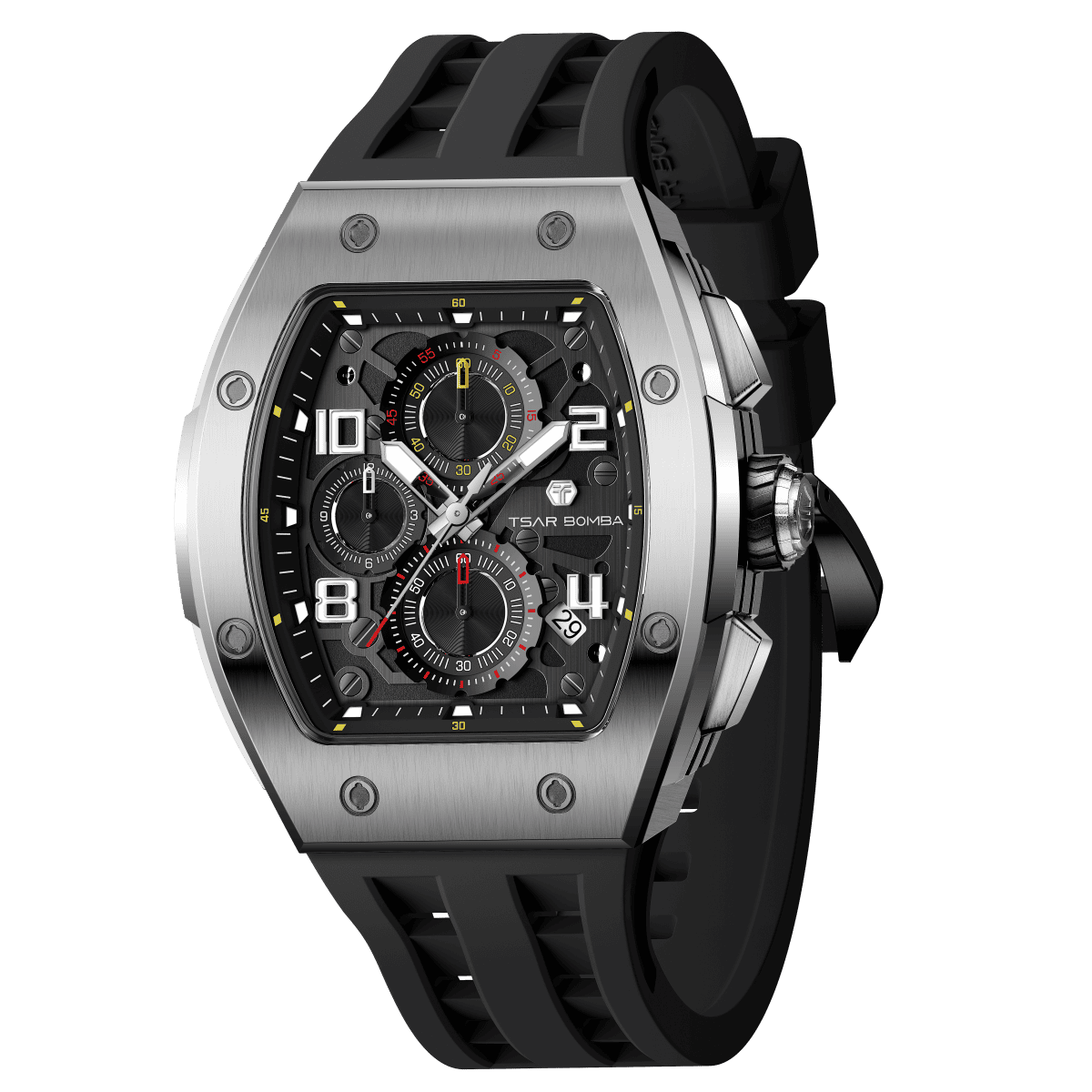 Official TSAR BOMBA Elemental Calendar Quartz Watch - TB8224Q - Top G Watches
