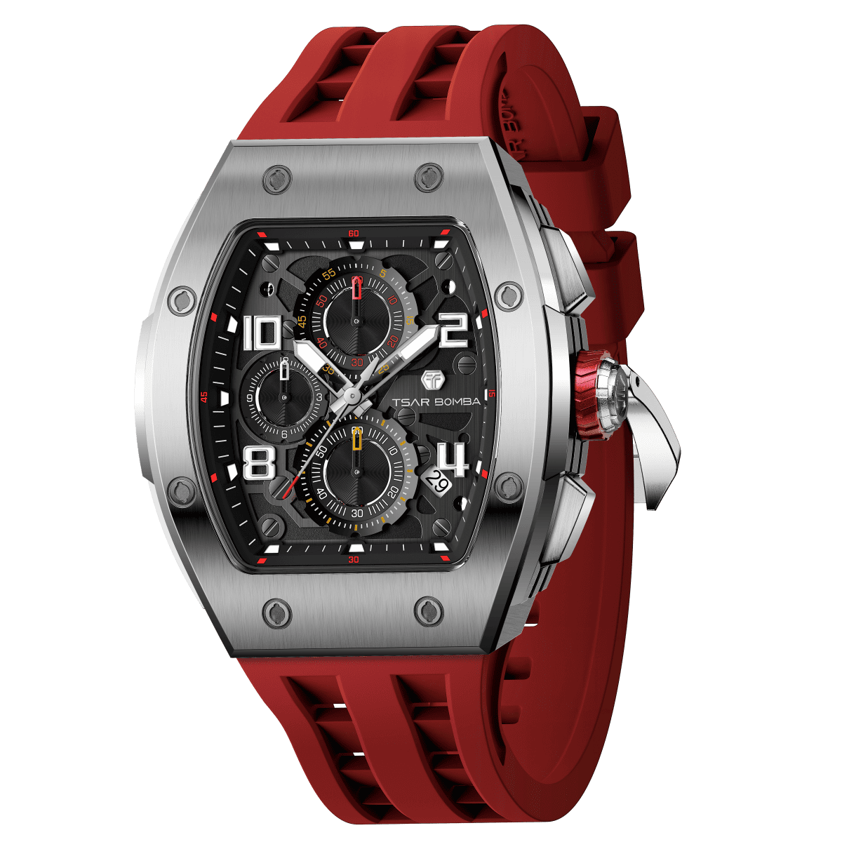 Official TSAR BOMBA Elemental Calendar Quartz Watch - TB8224Q - Top G Watches