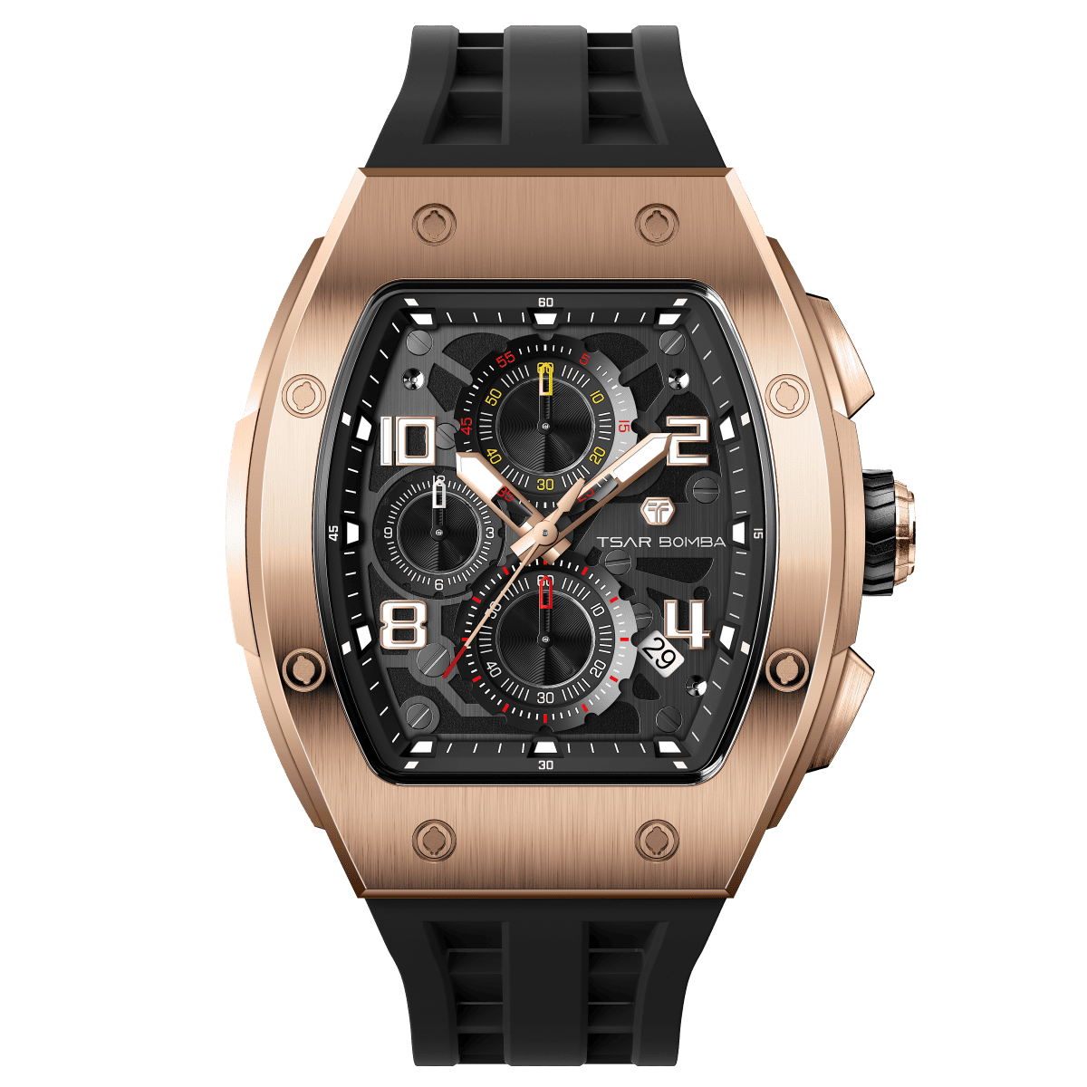 Official TSAR BOMBA Elemental Calendar Quartz Watch - TB8224Q - Top G Watches