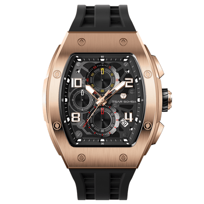 Official TSAR BOMBA Elemental Calendar Quartz Watch - TB8224Q - Top G Watches
