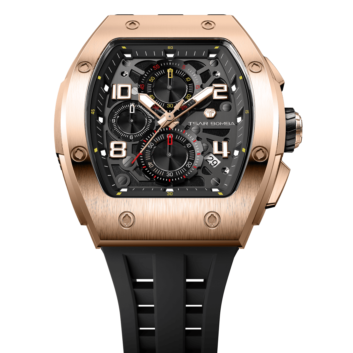 Official TSAR BOMBA Elemental Calendar Quartz Watch - TB8224Q - Top G Watches