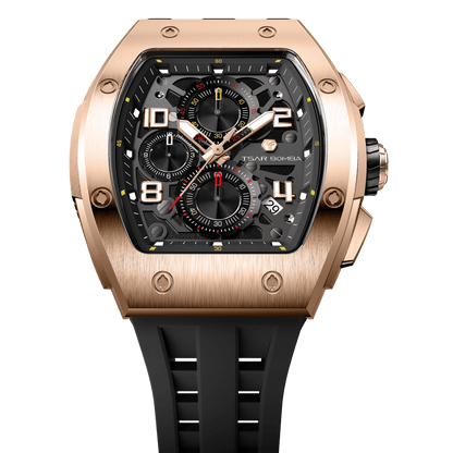 Official TSAR BOMBA Elemental Calendar Quartz Watch - TB8224Q - Top G Watches
