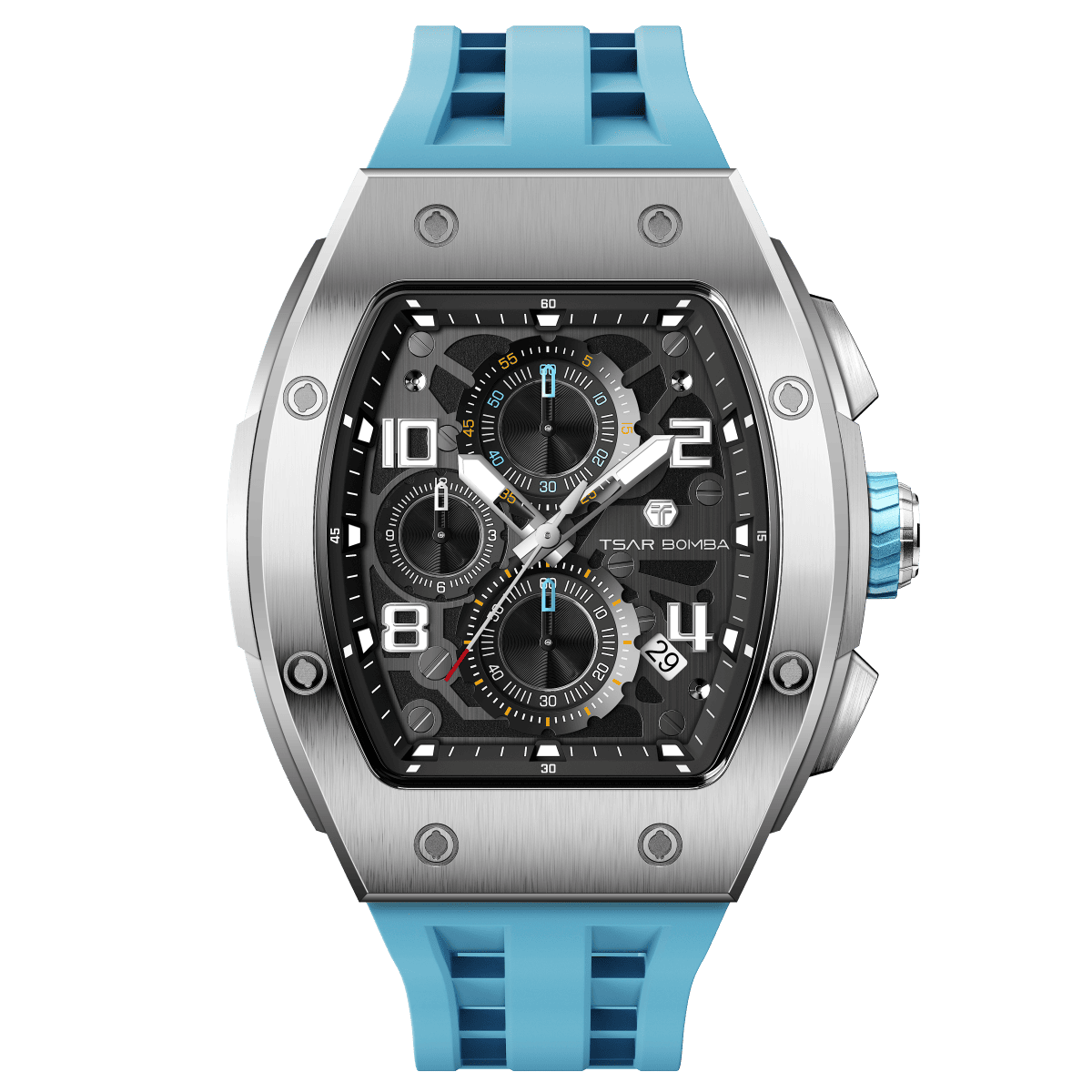 Official TSAR BOMBA Elemental Calendar Quartz Watch - TB8224Q - Top G Watches