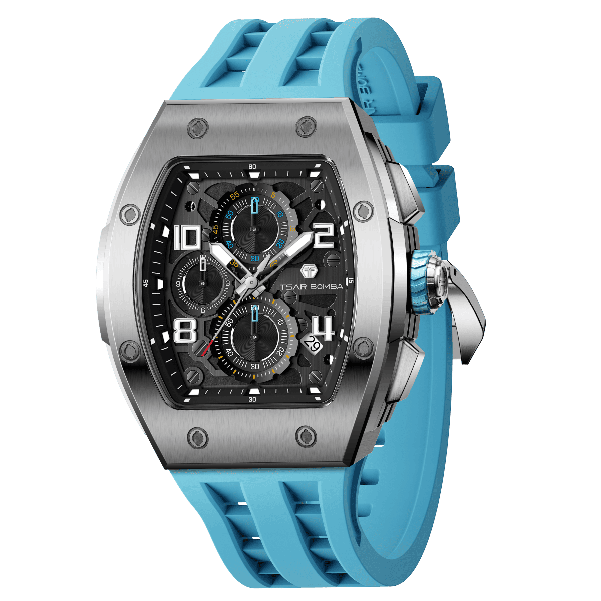 Official TSAR BOMBA Elemental Calendar Quartz Watch - TB8224Q - Top G Watches