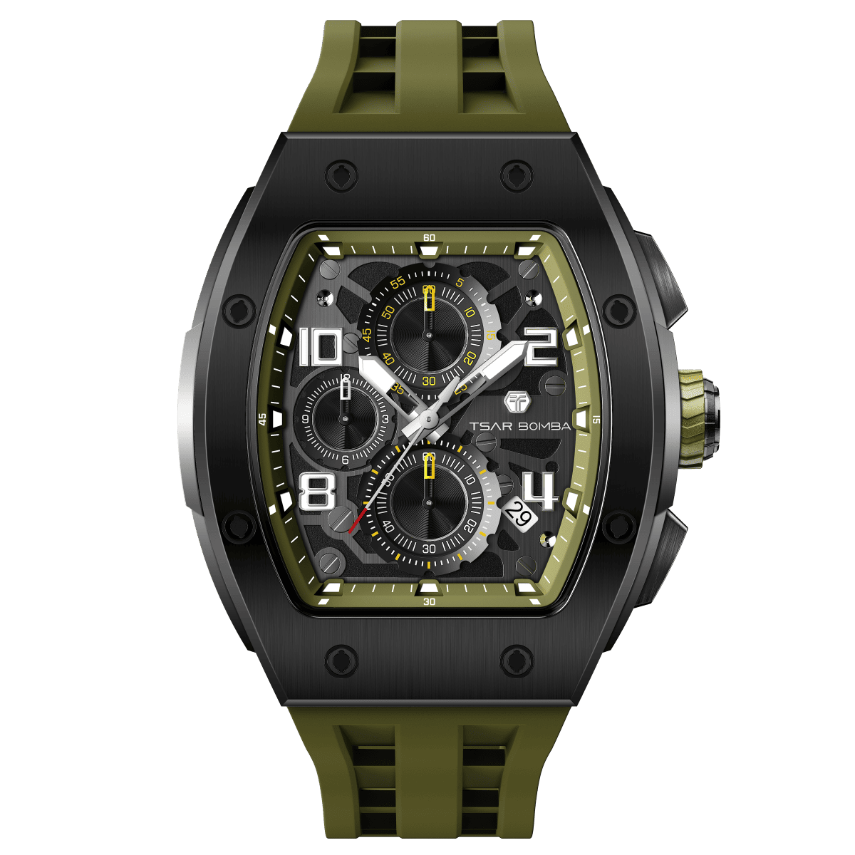 Official TSAR BOMBA Elemental Calendar Quartz Watch - TB8224Q - Top G Watches