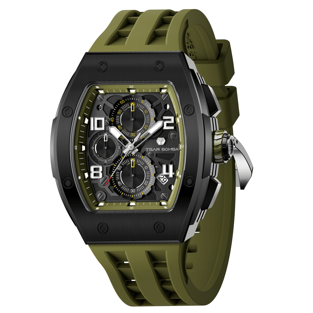 Official TSAR BOMBA Elemental Calendar Quartz Watch - TB8224Q - Top G Watches