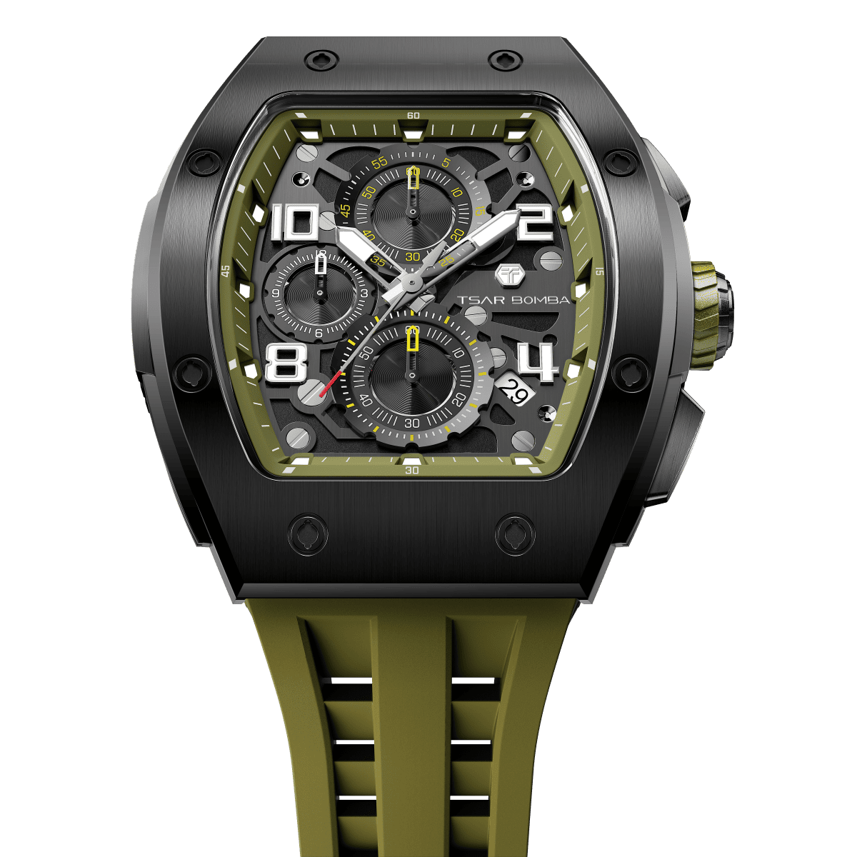 Official TSAR BOMBA Elemental Calendar Quartz Watch - TB8224Q - Top G Watches