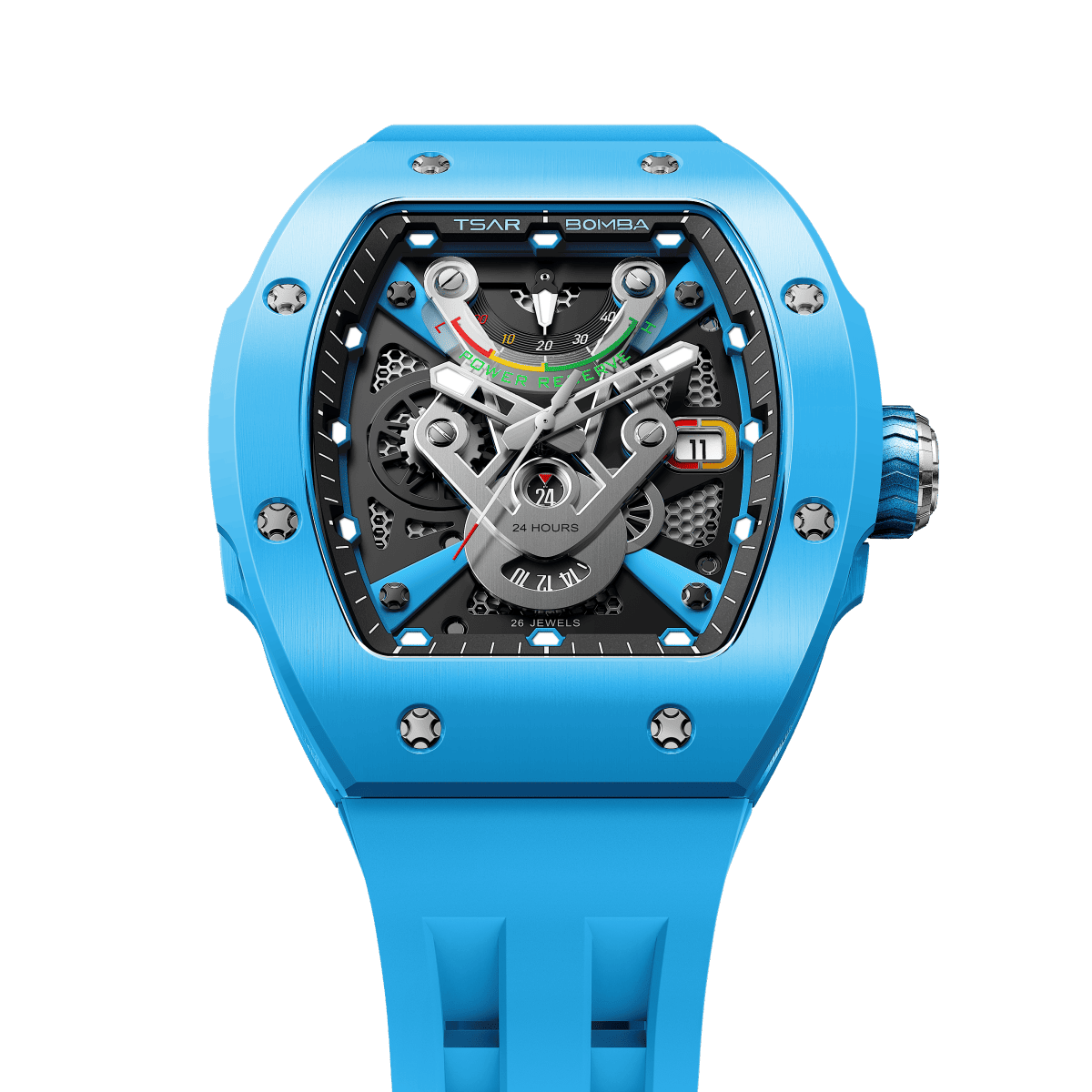 Official TSAR BOMBA TB8226C Full Ceramic Automatic Skeleton Watch – Sapphire Crystal