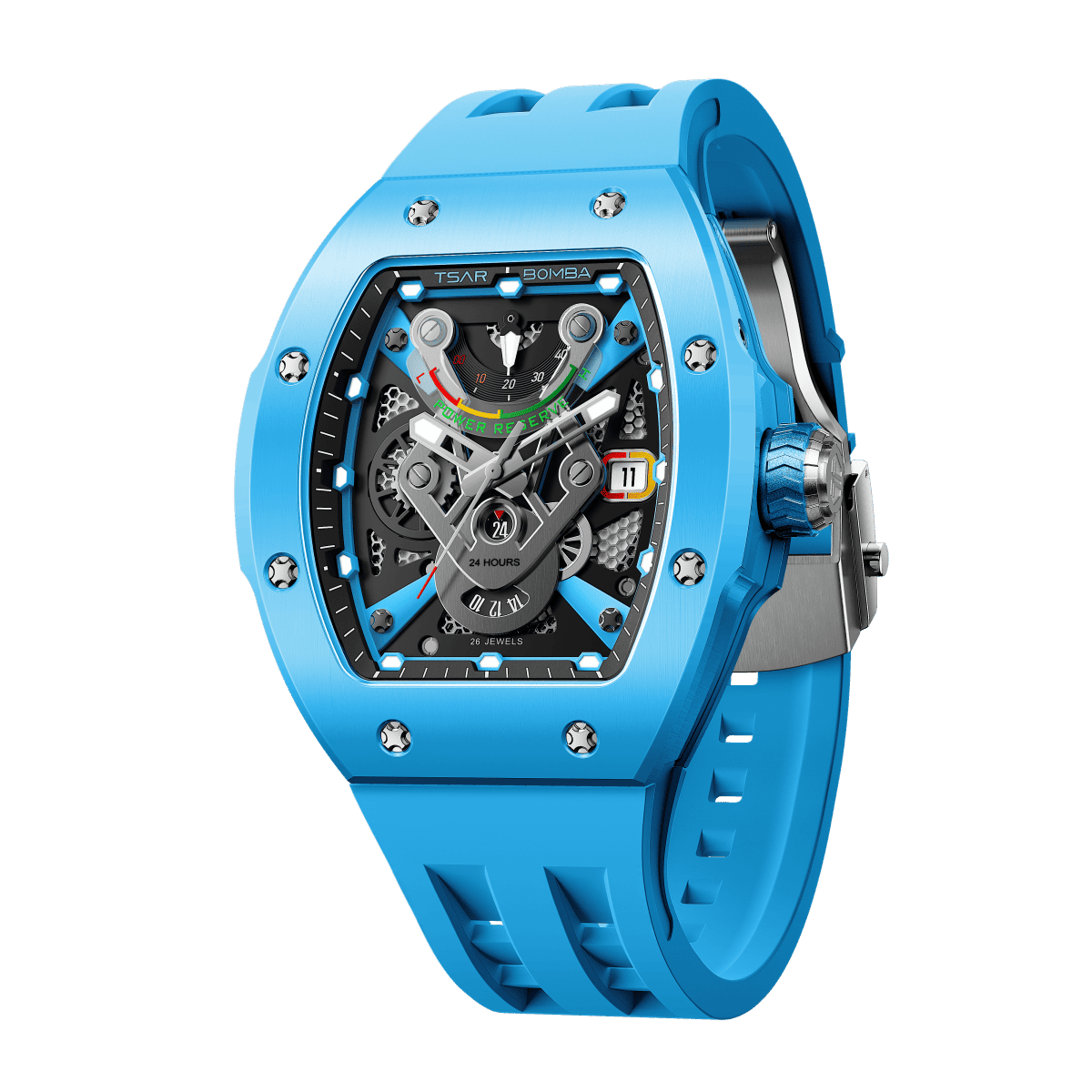 Official TSAR BOMBA TB8226C Full Ceramic Automatic Skeleton Watch – Sapphire Crystal