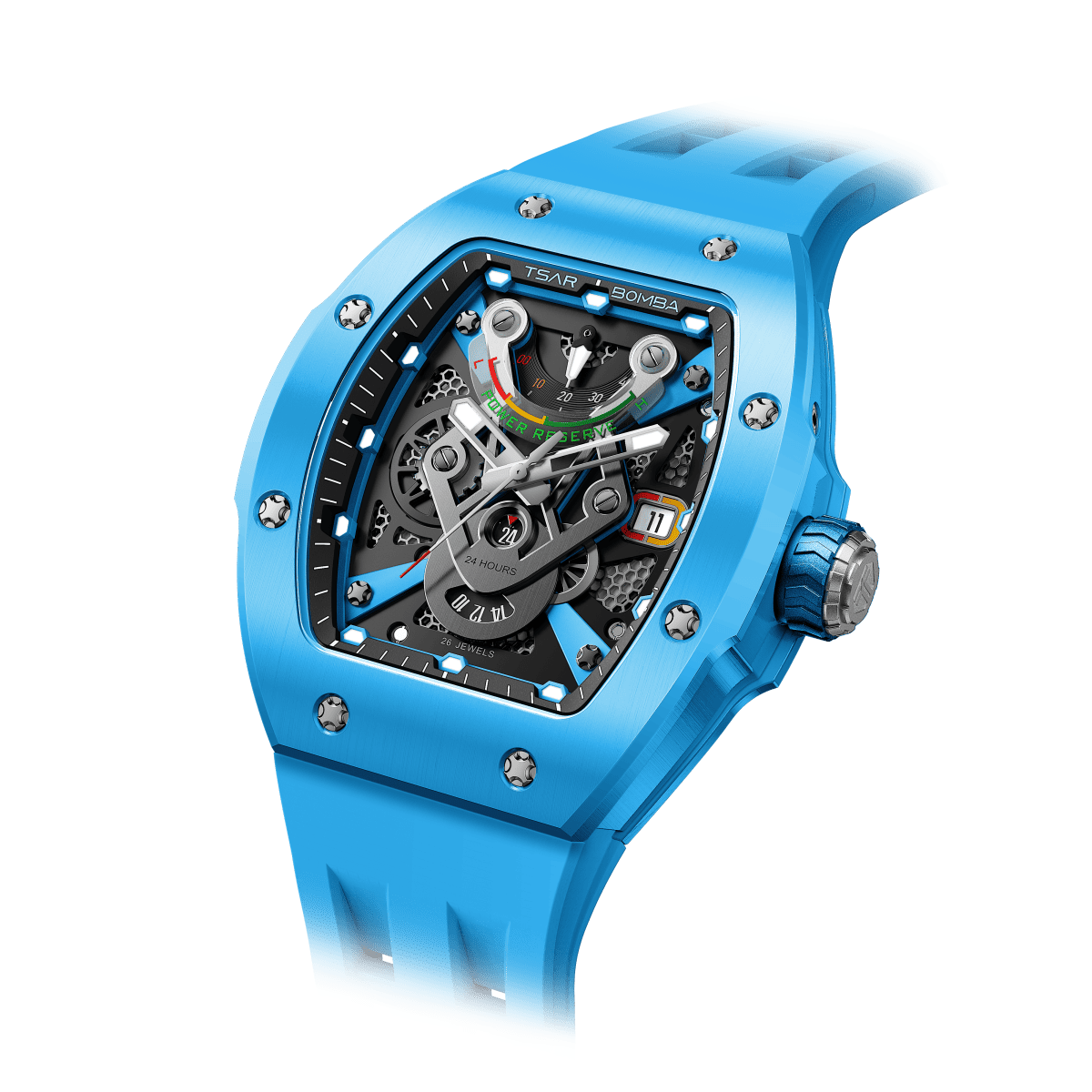 Official TSAR BOMBA TB8226C Full Ceramic Automatic Skeleton Watch – Sapphire Crystal
