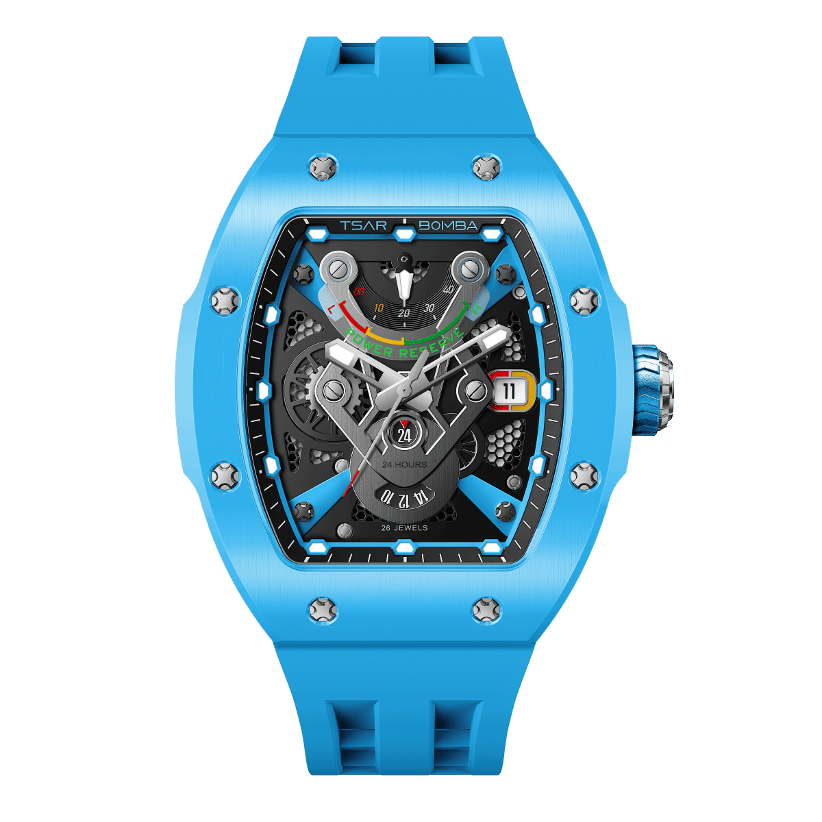 Official TSAR BOMBA TB8226C Full Ceramic Automatic Skeleton Watch – Sapphire Crystal