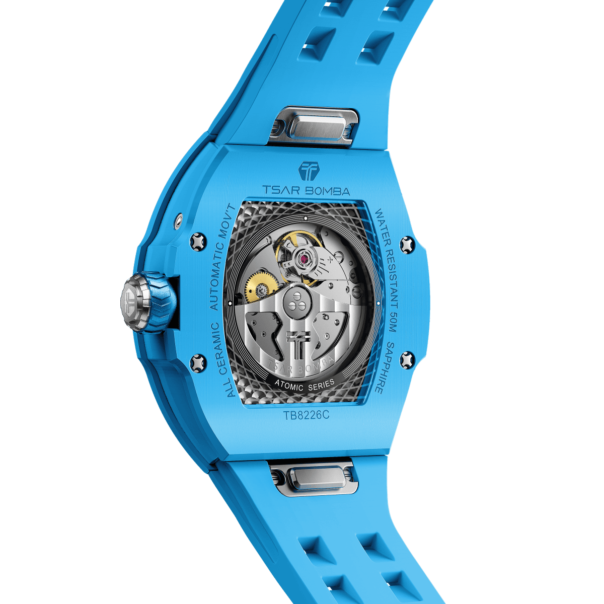 Official TSAR BOMBA TB8226C Full Ceramic Automatic Skeleton Watch – Sapphire Crystal