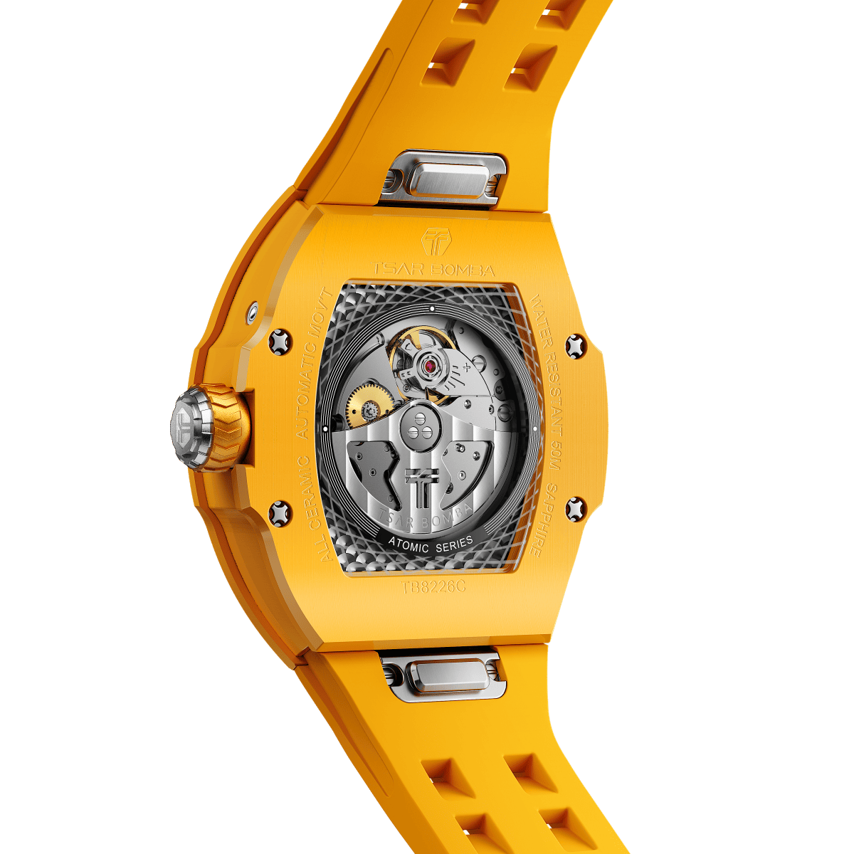 Official TSAR BOMBA TB8226C Full Ceramic Automatic Skeleton Watch – Sapphire Crystal