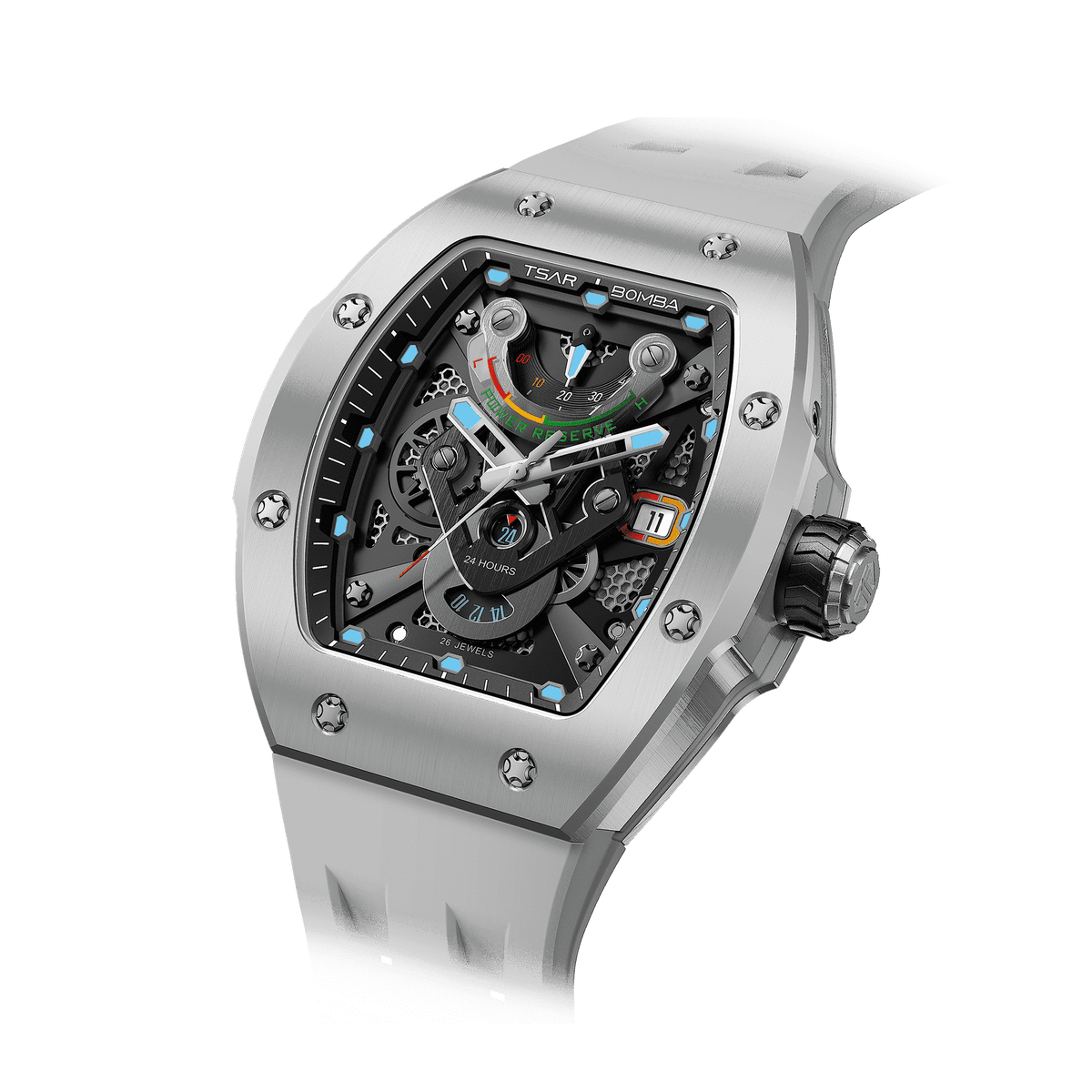 Official TSAR BOMBA TB8226C Full Ceramic Automatic Skeleton Watch – Sapphire Crystal