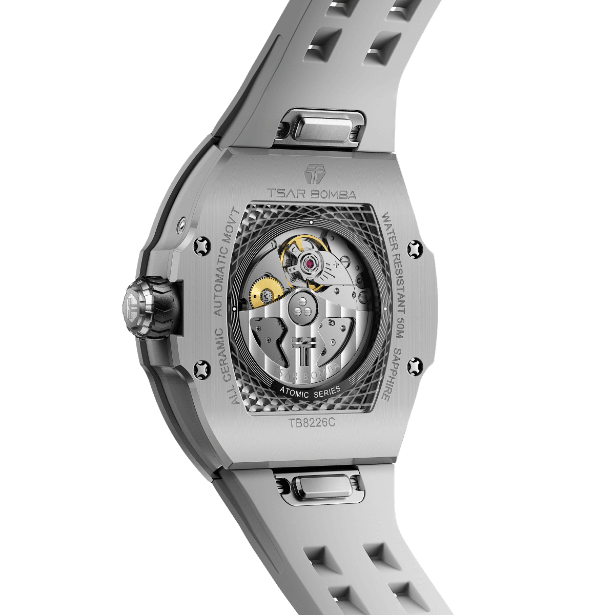 Official TSAR BOMBA TB8226C Full Ceramic Automatic Skeleton Watch – Sapphire Crystal
